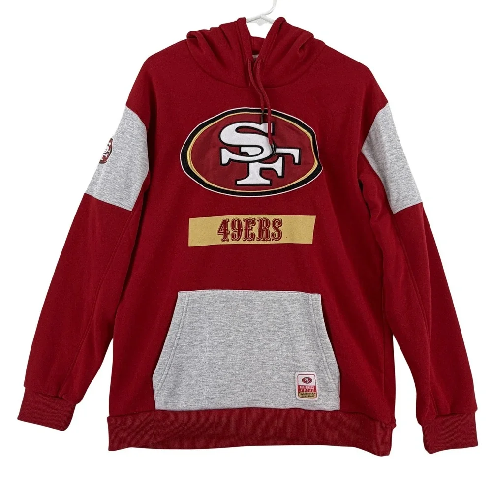 San Francisco 49ers Sweatshirt Mens Large Red NFL Football‎ Team Apparel Hoodie